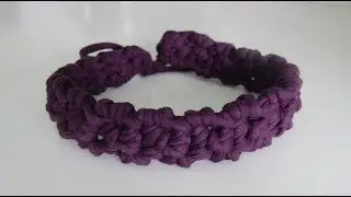 Колье - Чокер крючком из трикотажной пряжи. Мастер - класс