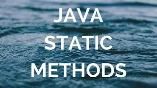 Java static methods (manohar academy)