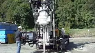 Dry coring with a sonic drill rig!  No water or drill mud used.