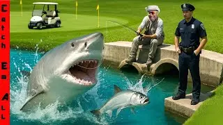 We FOUND SHARKS in a GOLF COURSE POND! **COPS CALLED Again**