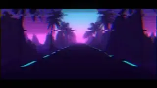 Пустое интро для канала без текста retrowave
