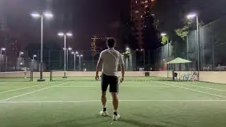 Ball machine night session 2 | trying prince phantom | softest racket I have ever played