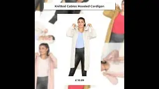 Buy Womens Knitted Cables Hooded Cardigan