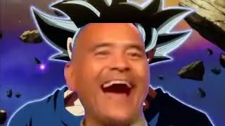 Goku turns into ultra instinct for the third time but its bitconnect.