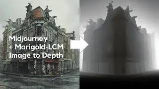 AI Image Depth Estimation using Midjourney + Marigold-LCM / Stable Diffusion