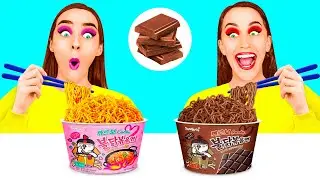 Челлендж. Шоколадная еда vs. Настоящая еда | Смешные челленджи от DaRaDa Challenge