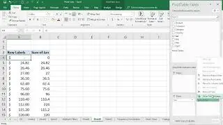 EXCEL: Pivot Table - Class Intervals or Frequency Distribution in excel