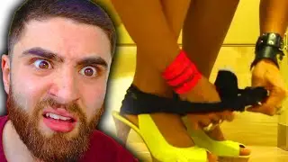 Cheap Woman Shoves Used Socks Up Her Vag