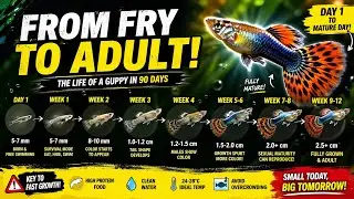 From Fry to Adult in 90 Days (Guppy Growth Explained!)