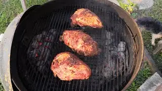 Bacon Wrapped Stuffed Chicken Breast (Weber Kettle)