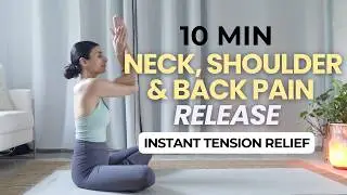 10 MIN NECK, SHOULDER & BACK STRETCH | Instant Pain & Tension Release (Yoga With Nancy)
