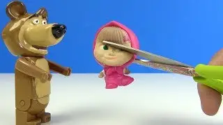 Maşa yumuşak oyuncak kesiyoruz Maşa ile Koca Ayı Mashems oyuncak kesme oyunu for kids oyun zamanı
