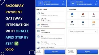 Razorpay Payment Gateway Integration with  Oracle Apex Step by Step ✅✅ ✅