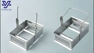 Laboratory consumables tissue folded handle stainless steel staining rack can place 20pcs slides