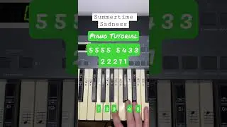Summertime Sadness Piano Tutorial 