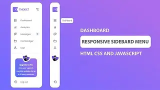 Responsive Sidebar in HTML CSS and Javascript | Dashboard Sidebar Menu