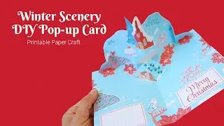 Winter very simple pop-up card - How I assembled it