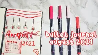 plan with me | bullet journal august set up 2021 l indonesia