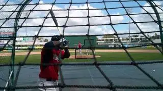 Casey Fien pitches to Miguel Sano, Josmil Pinto