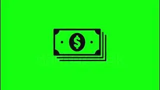 Black Bills Icon Dollars Icon Stock Footage Video