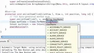 Android Developing Applications Tutorial   20   Starting an Activity with a Class Object