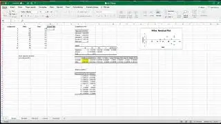 How to perform simple linear regression analysis in Excel