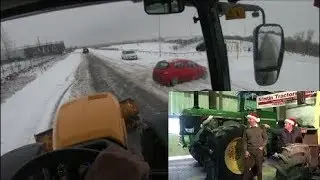 JCB FASTRAC Snow Ploughing and BLOOPERS!