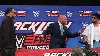 Damian Priest and Bad Bunny’s face off gets physical at wwe Backlash press conference