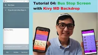 Kivy Mobile App #04 | How to create KivyMD Backdrop on Bus Stop Screen