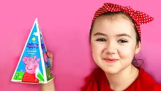 Настя открывает Сладкий сюрприз Свинка Пеппа Детское видео для детей Распаковка сюрприз боксов