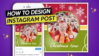 How to design Christmas Instagram Post Photoshop Tutorial