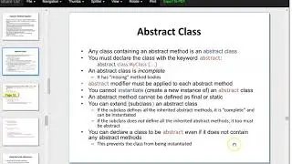 Abstract Methods And Abstract Class concepts in Java