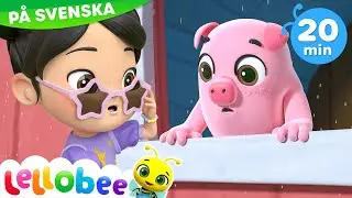 Regn Regn Ta Nu Slut - Lellobee City Farm | Låtar och videor för barn | Moonbug Kids Svenska