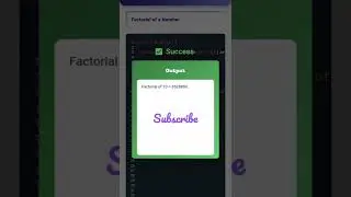 Factorial program in java programming language by Ahvi || Official coding