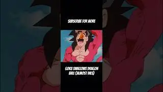 Goku swallows a Dragon Ball (Almost Dies)