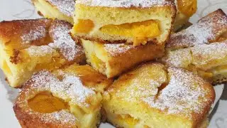 НЕЖНЫЙ, ВЛАЖНЫЙ ПИРОГ С ПЕРСИКАМИ!!! #рецепт #еда #вкусно #духовка #мука #