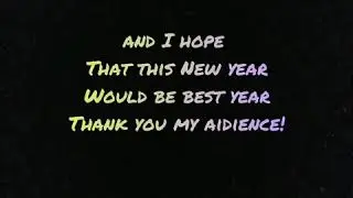 Happy New Year to you all!!!