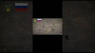 Русский солдат спасается от украинского дрона .