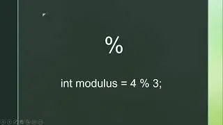 Java Basics - Arithmetic Operators