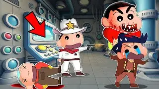 Gluttony Shinchan Got Hungry And Ate His Friends In Super Sus 😱 | Shinchan Playing Among Us 3D 😂