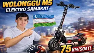 Elektrosamakat obzor uzbekcha Wolonggu m5 обзор электро самокат М пять