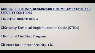 IMPLEMENTATION OF SECURITY CONTROLS - RMF