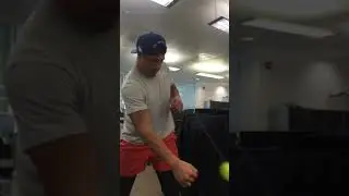 Lad creates tennis ball workout at work | CONTENTbible