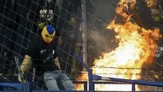Reportáž TV Prima o řádění fanoušků Baník - Sparta