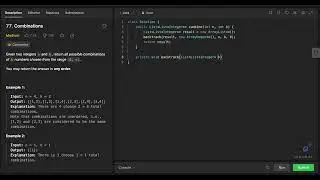 [Leetcode] 77. Combinations