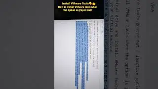 How to install VMware tools when the option is grayed out?