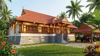 മോഡേൺ നാലുകെട്ട് | 3 Bedroom Modern Kerala House | 3BHK home