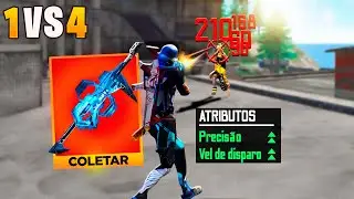A NOVA MP40 ATRIBUTADA VAI TE IMPRESSIONAR NESSA PARTIDA SOLO VS SQUAD!! FREE FIRE MOBILE