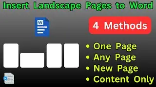 How to Landscape One Page in Word | Portrait & Landscape in Same Doc, Single Page or Any Pages