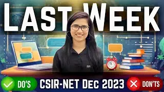 CSIR NET Last week preparation | Preparation strategy for csir net chemical science | J Chemistry